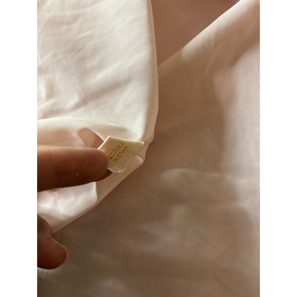 Vintage 60s Dainty Chiffon Bed Jacket Flower Pink pastel Cottage Soft Girl MCM M - Picture 9 of 16
